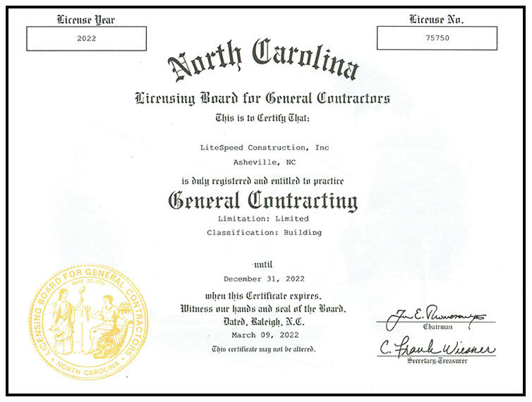 NC Contractors license02032023
