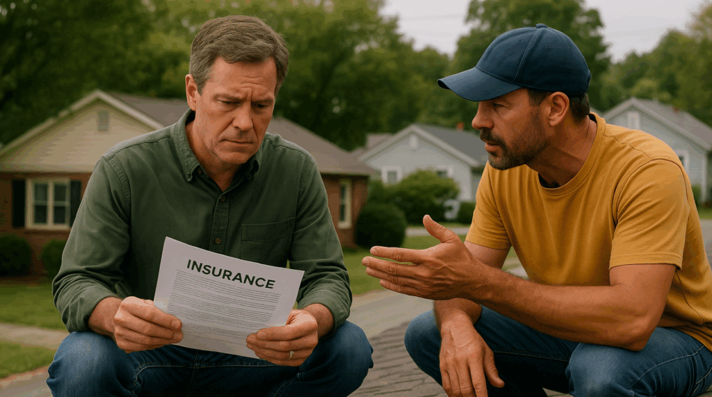 roof insurance deductible, roof damage claim denial, when not to file claim, roof insurance tips, Asheville roofing company, Litespeed Construction, storm roof damage, filing roof claim guide, cosmetic roof damage insurance, CLUE insurance claims, homeowners roof insurance, roof repair without insurance, roof insurance increase, roofing inspection Asheville, roof claim pros and cons