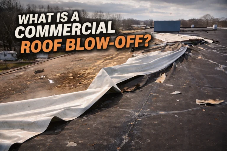 Asheville commercial roofing, roof wind damage repair, flat roof wind uplift, emergency roof repair Asheville, Buncombe County roofing contractor, commercial roof storm damage, roof membrane blow off, metal roof wind damage, TPO roof repair Asheville, EPDM roof wind damage, industrial roofing Asheville NC, roof insurance claims NC, wind uplift roofing standards, FEMA roof damage guidelines, roofing company near Asheville NC